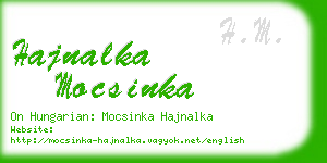 hajnalka mocsinka business card